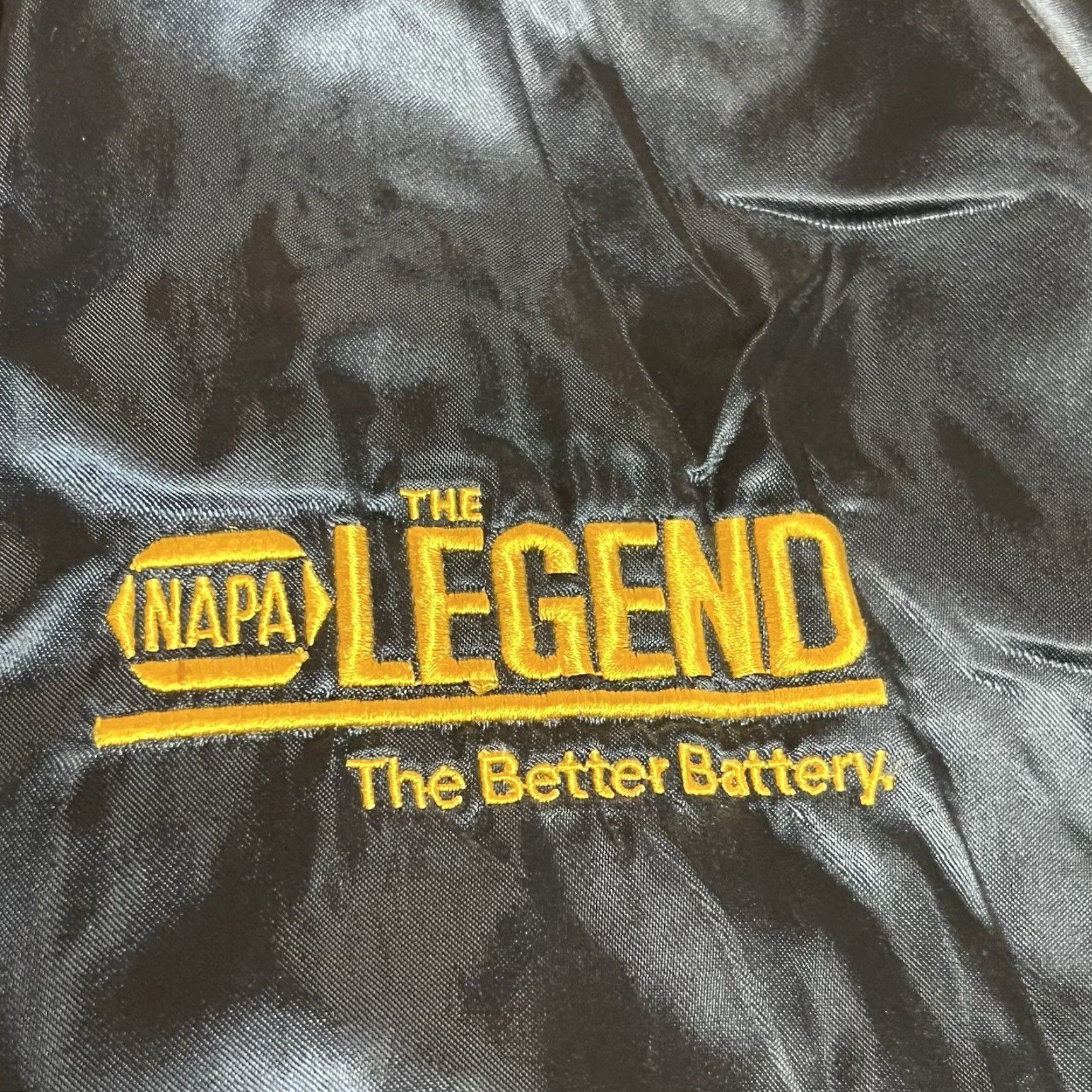 Vintage VINTAGE MV Sports NAPA THE LEGEND Satin Bomber Jacket Men’s L Black Jacket Size US L / EU 52-54 / 3 - 7 Thumbnail