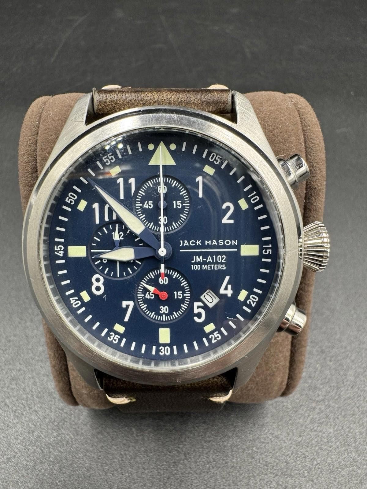 Other Jack Mason Men's Chronograph Watch Aviator Saddle Leather St Size ONE SIZE - 1 Thumbnail