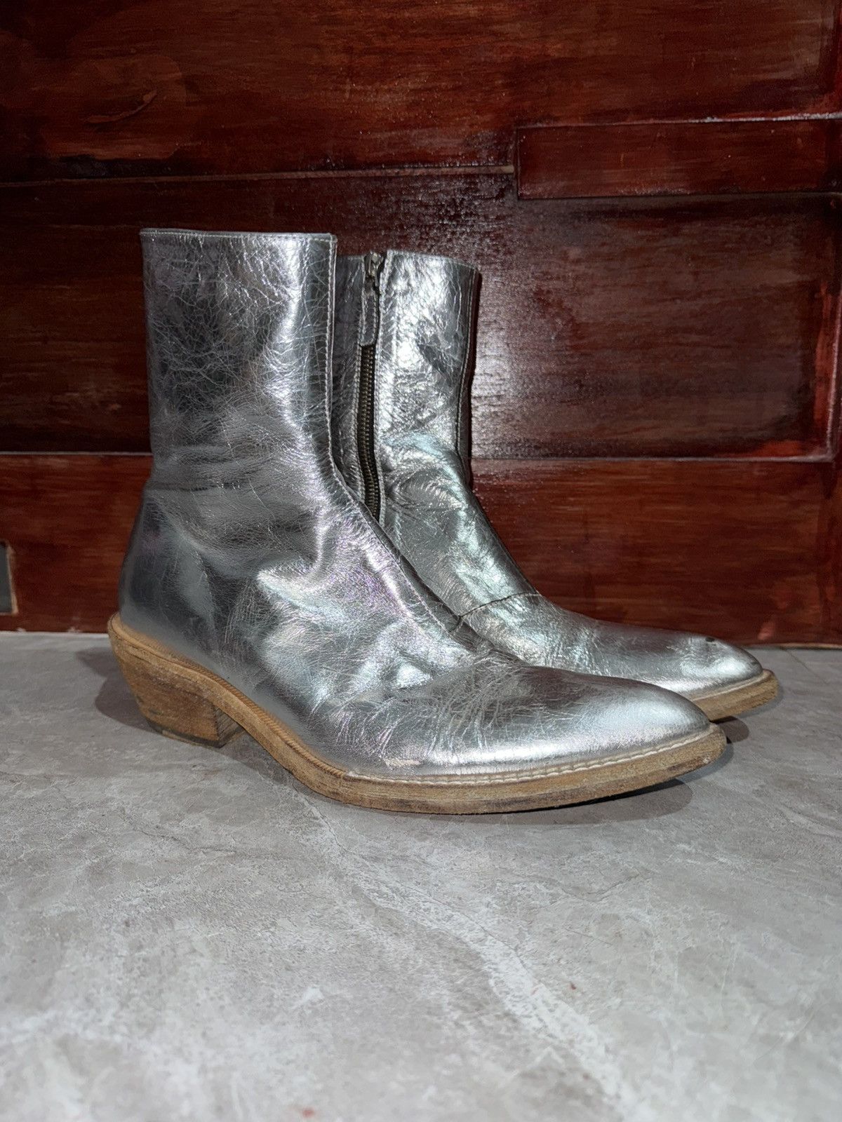 Haider Ackermann Haider Ackermann F/W 20 Garth Silver Boots Size US 8 / EU 41 - 3 Thumbnail