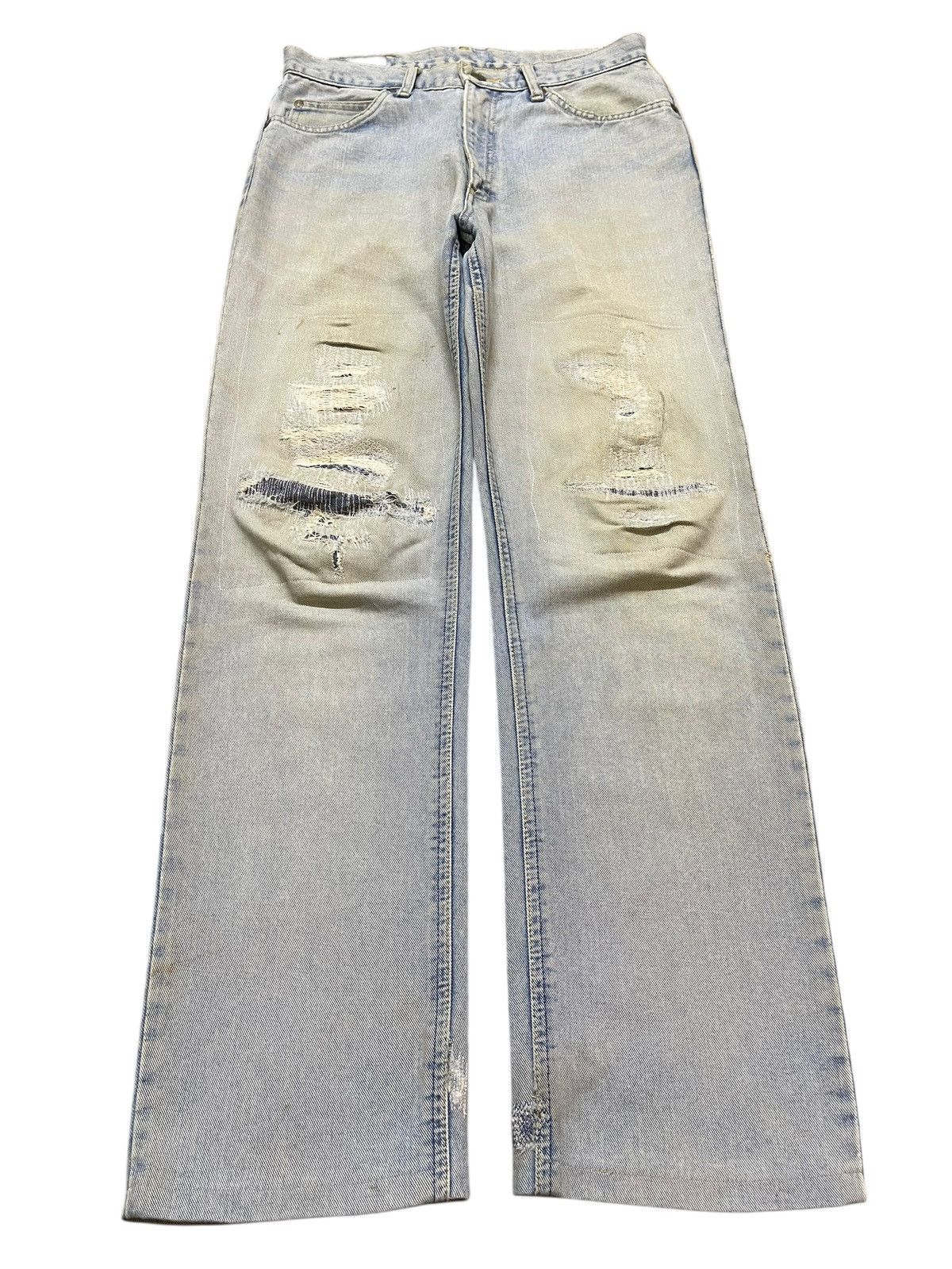 Lee Vintage 90s Lee Faded Wash Distressed Style Loose Jeans Size US 30 / EU 46 - 1 Thumbnail
