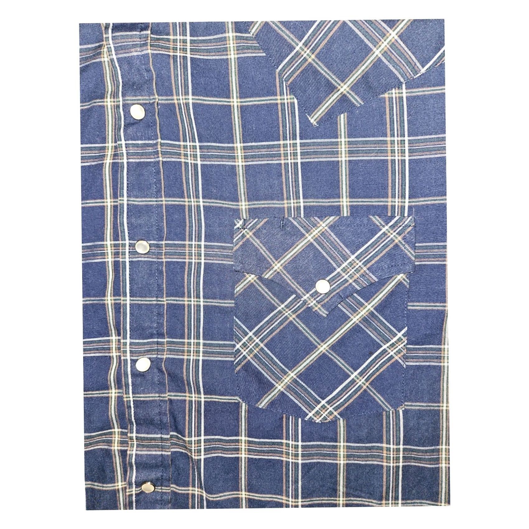 Vintage VINTAGE Plains Western Wear Pearl Snap Medium Men's Blue Plaid Western Cowboy Classic Size US M / EU 48-50 / 2 - 4 Thumbnail