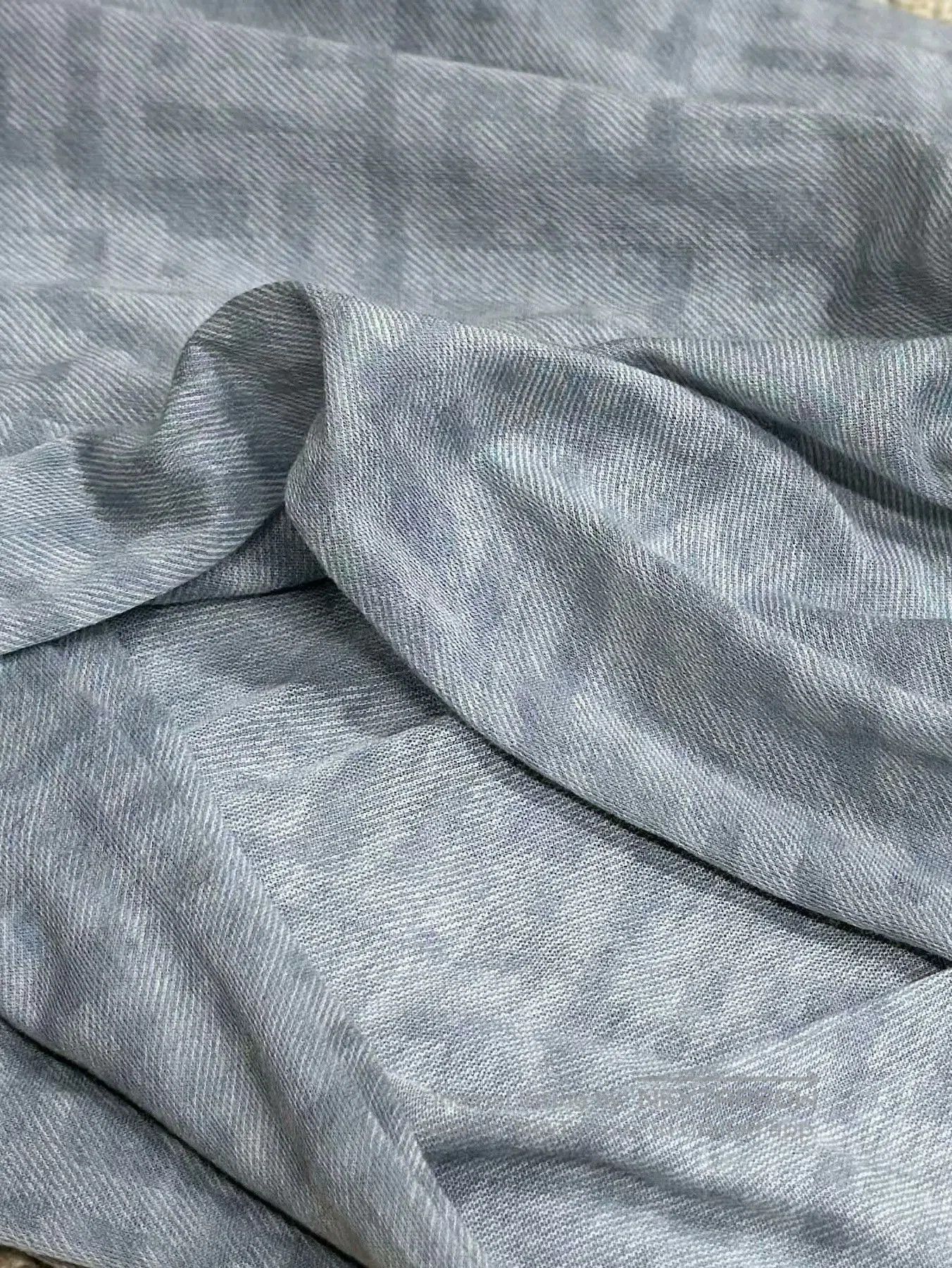 Fendi FENDI Light Blue Jacquard Long Scarf. Size ONE SIZE - 4 Thumbnail