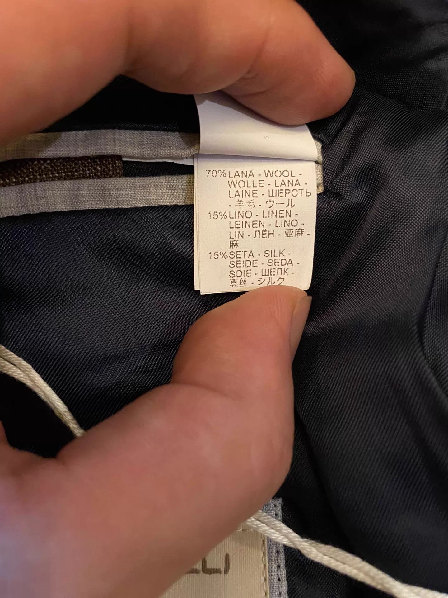 Brunello Cucinelli BRUNELLO CUCINELLI Handmade Cashmere Suit (Italy) Size 50R - 6 Thumbnail