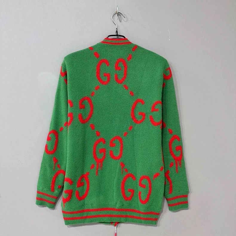 Gucci Gucci Large logo full print inner silk cardigan jacket 2502 Size US S / EU 44-46 / 1 - 3 Thumbnail