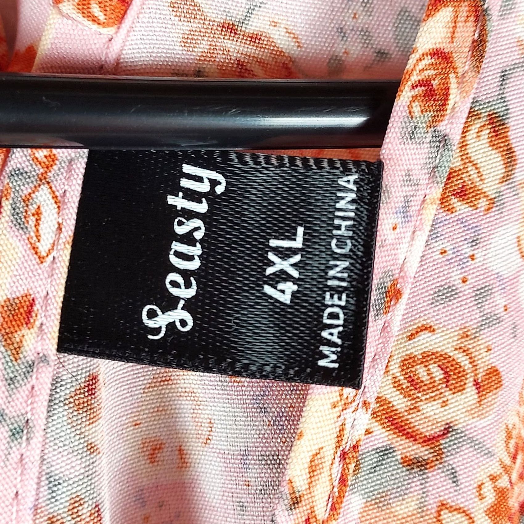 Pinko Seasty Women's Pink Floral Maxi Dress Short Sleeve Smocked Waist 4XL Shirt Adult 4XL Pink Floral Summer Casual Vogue Size 40" / US 18 - 4 Thumbnail