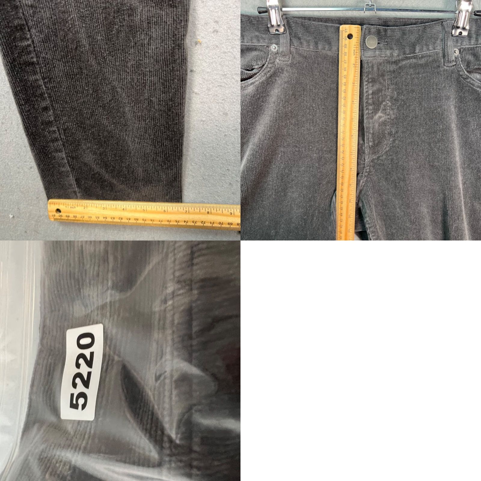 Quince Quince Mens Slim Fit Gray Corduroy Pants 34x32 Stretch Cotton Chino 5-Pocket Tapered Inseam 32 Adult Mens Size US 34 / EU 50 - 8 Thumbnail
