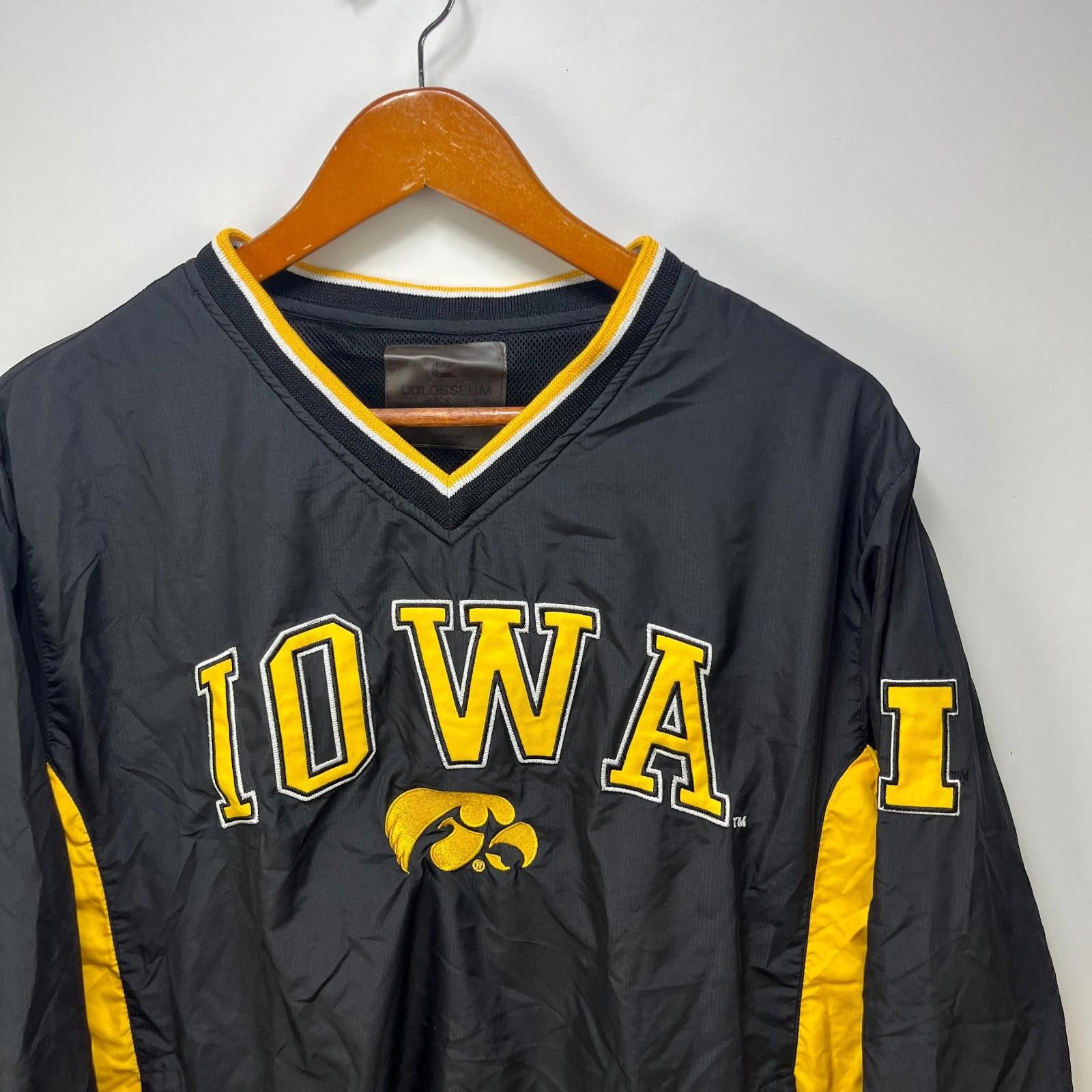 Other Vintage Iowa Hawkeyes Pullover Windbreaker Jacket Medium Size ONE SIZE - 2 Thumbnail