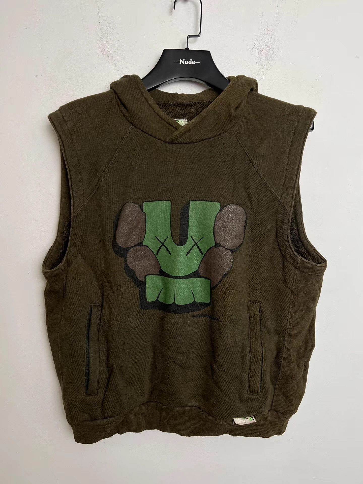 Undercover Brown Sleeveless Hoodie with Graphic Design Size US M / EU 48-50 / 2 - 1 Thumbnail