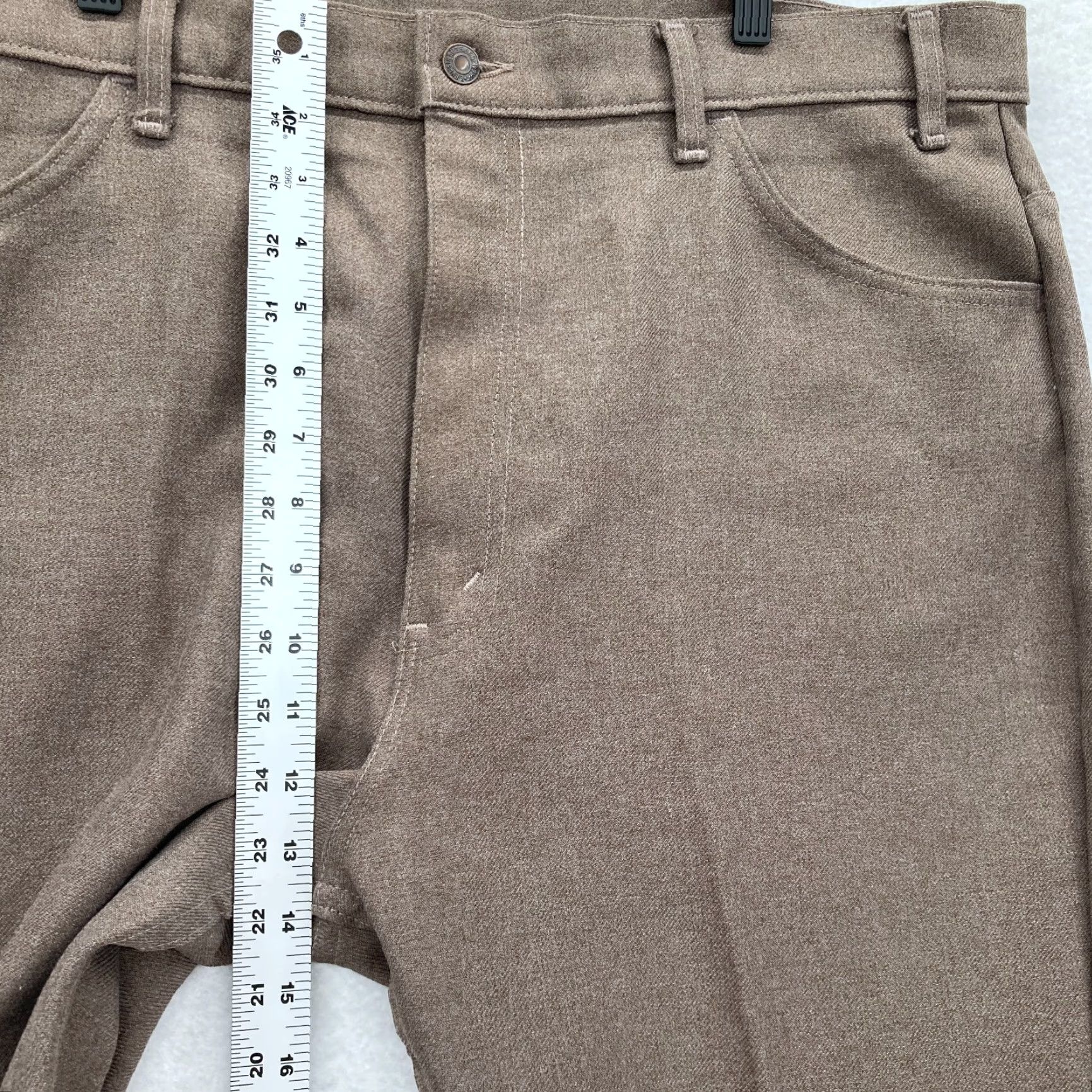 Levi's VINTAGE Levi's Pants Mens 42x28 Brown Dacron Polyester 1995 USA Made Black Tab Pants Mens 42 Brown Levi's Action Slacks USA Curvy? Size US 42 / EU 58 - 7 Thumbnail