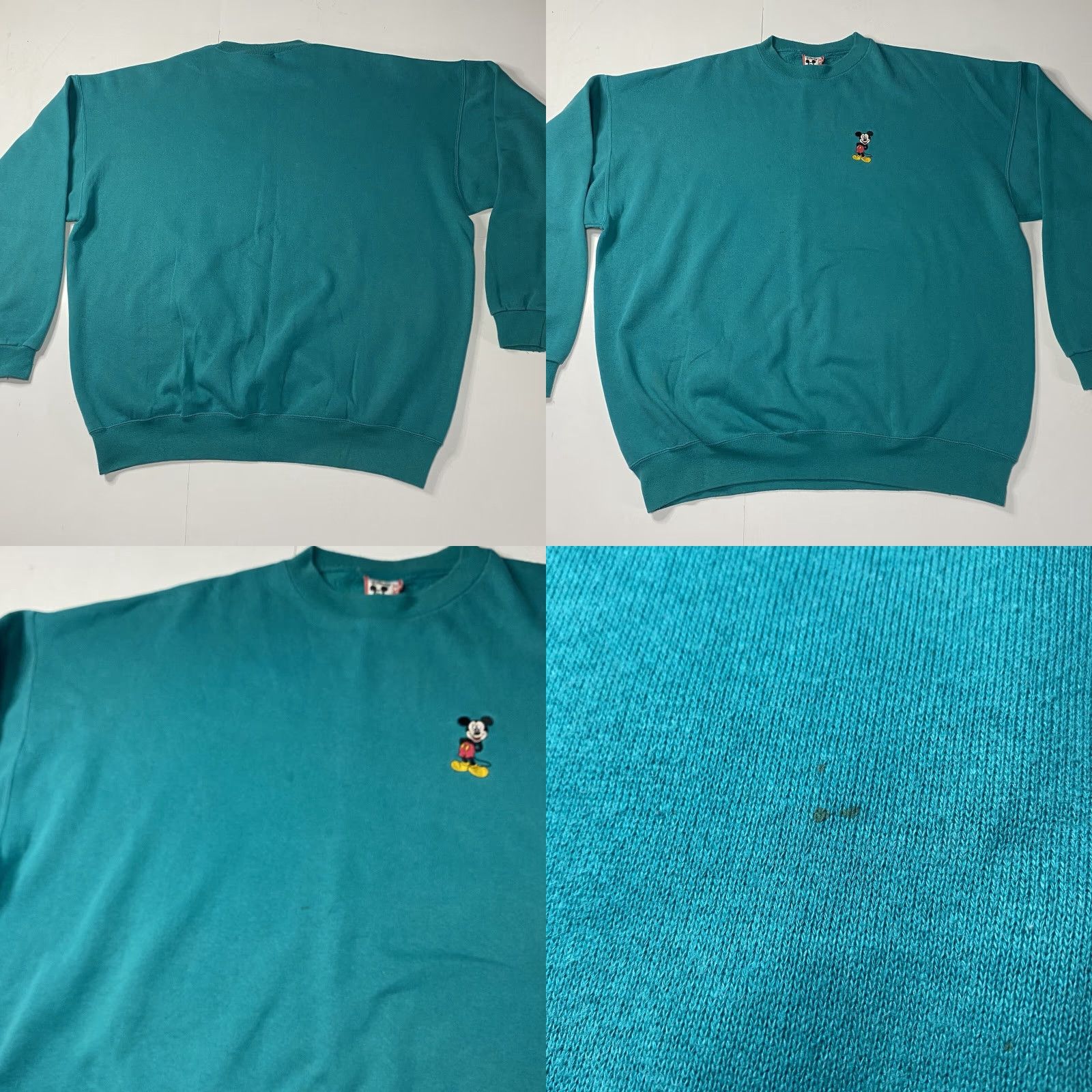 Disney VINTAGE Disney Designs Sweatshirt 2XL Unisex Adults Embroidered Mickey Green USA Made 90s RARE Size US XXL / EU 58 / 5 - 8 Thumbnail