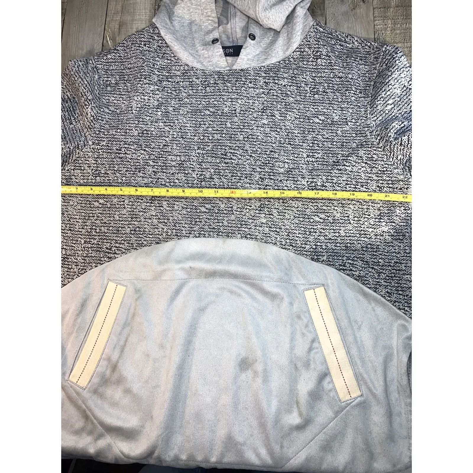Hudson Hudson Hoodie Men Gray L Short Sleeve Outerwear Large Size Size US L / EU 52-54 / 3 - 2 Thumbnail