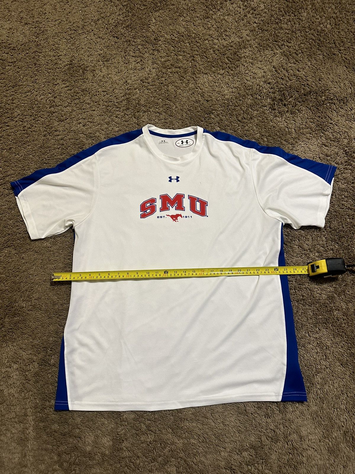 NCAA × Vintage Vintage NCAA Under Armor SMU Mustangs shirt 00s size XL Size US XL / EU 56 / 4 - 4 Thumbnail
