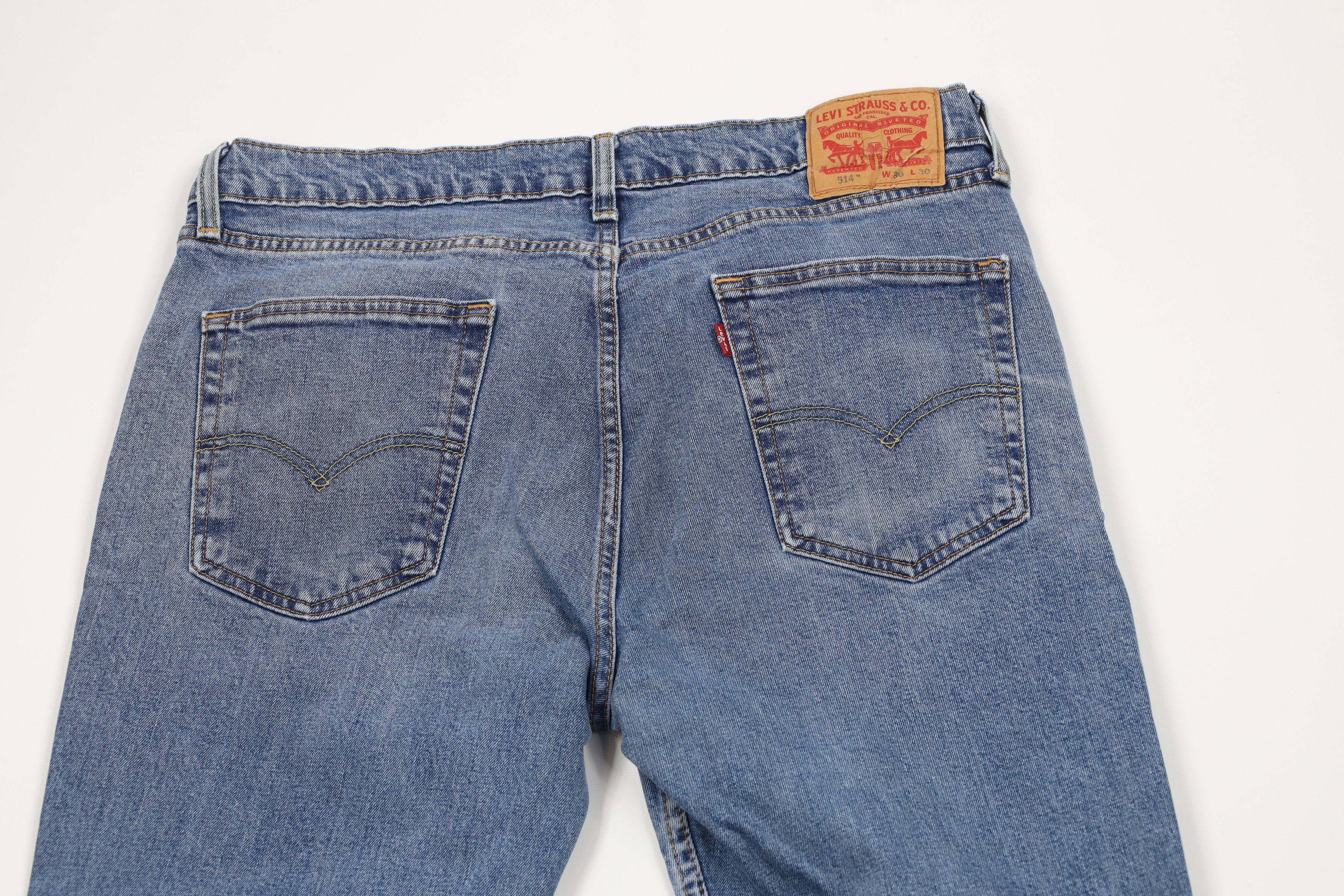 Levi's × Vintage Vintage Y2K Levis 514 Faded Straight Leg Denim Jeans Blue Size US 36 / EU 52 - 11 Thumbnail