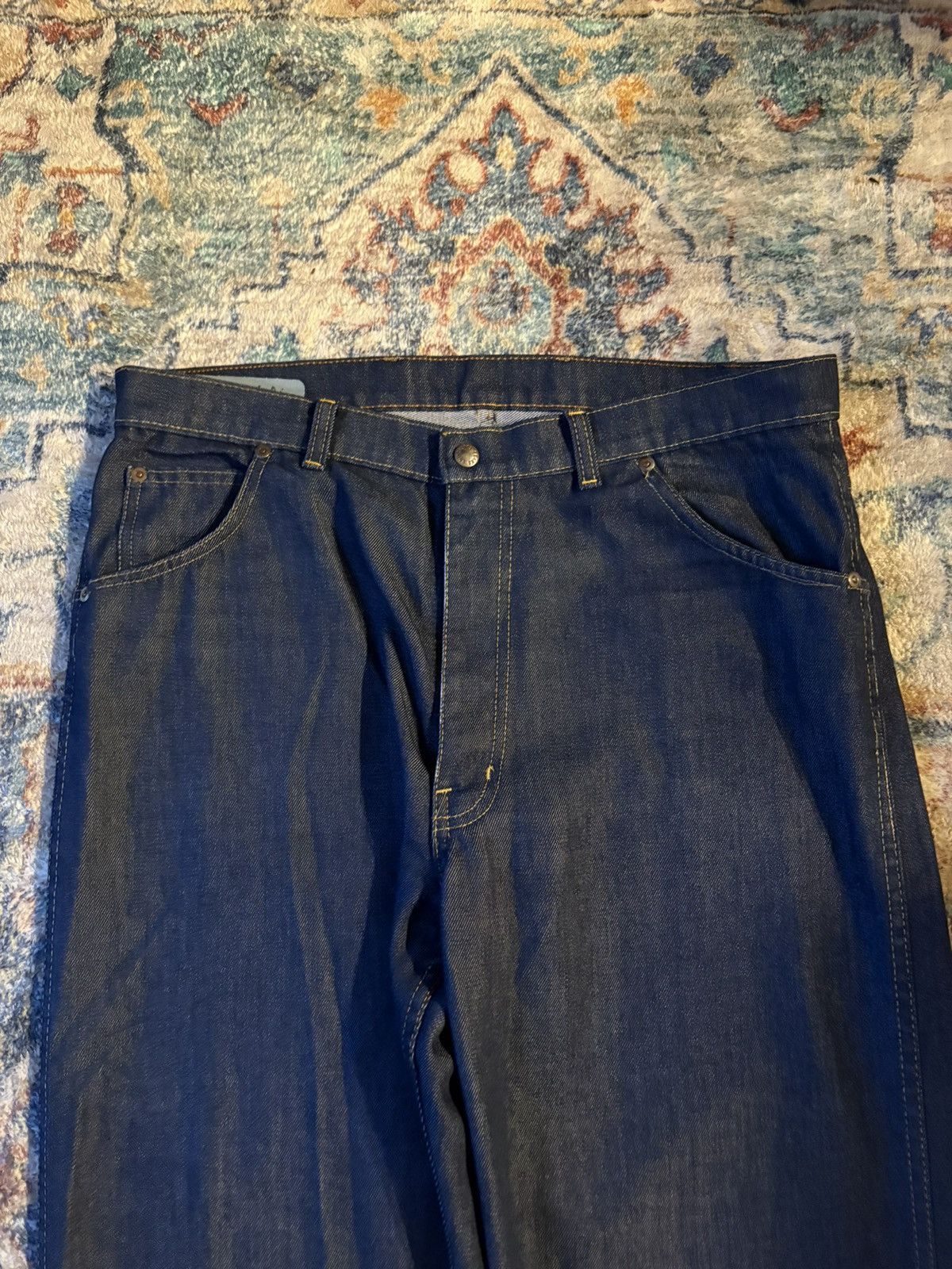 Vintage Vintage 80s Sears Darkwash Faux Denim Jeans Size 35 Size US 35 - 4 Thumbnail