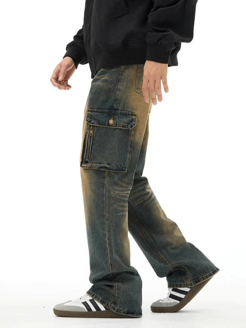 Japanese Brand × Jean Distressed high street vintage pocket casual cargo jeans Size US 32 / EU 48 - 3 Thumbnail
