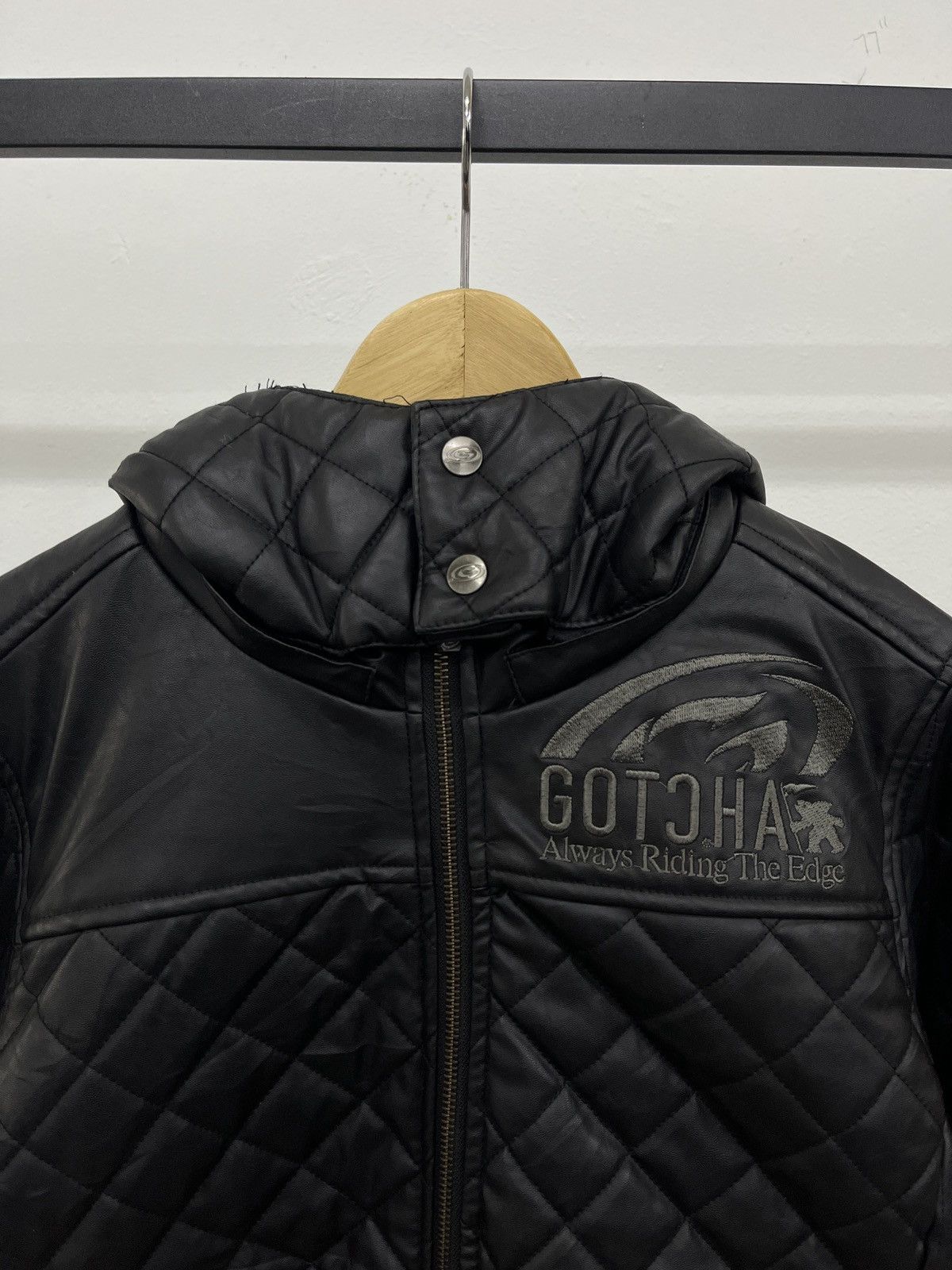KMRii Japanese GOTCHA Faux Leather Quilted Jacket Punk style Size US S / EU 44-46 / 1 - 5 Thumbnail