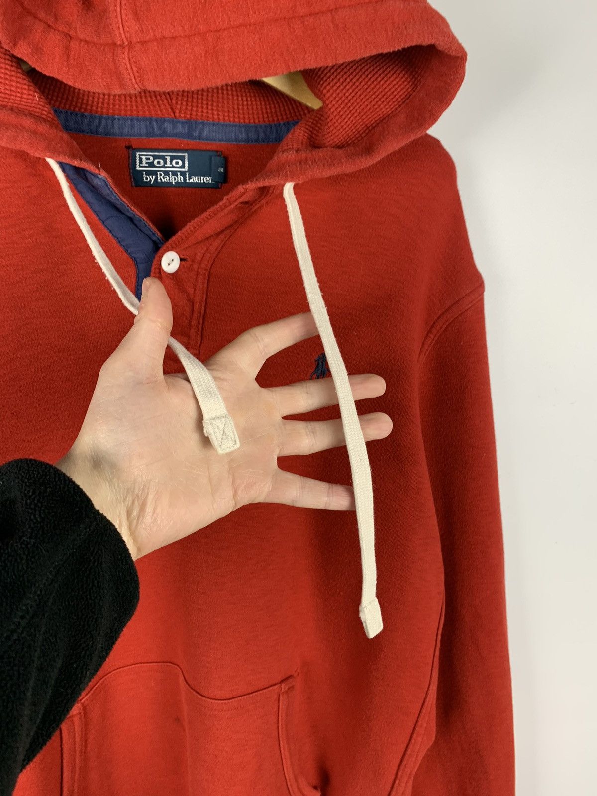 Vintage Y2K Polo Ralph Lauren Heavyweight Hoodie Size S Red