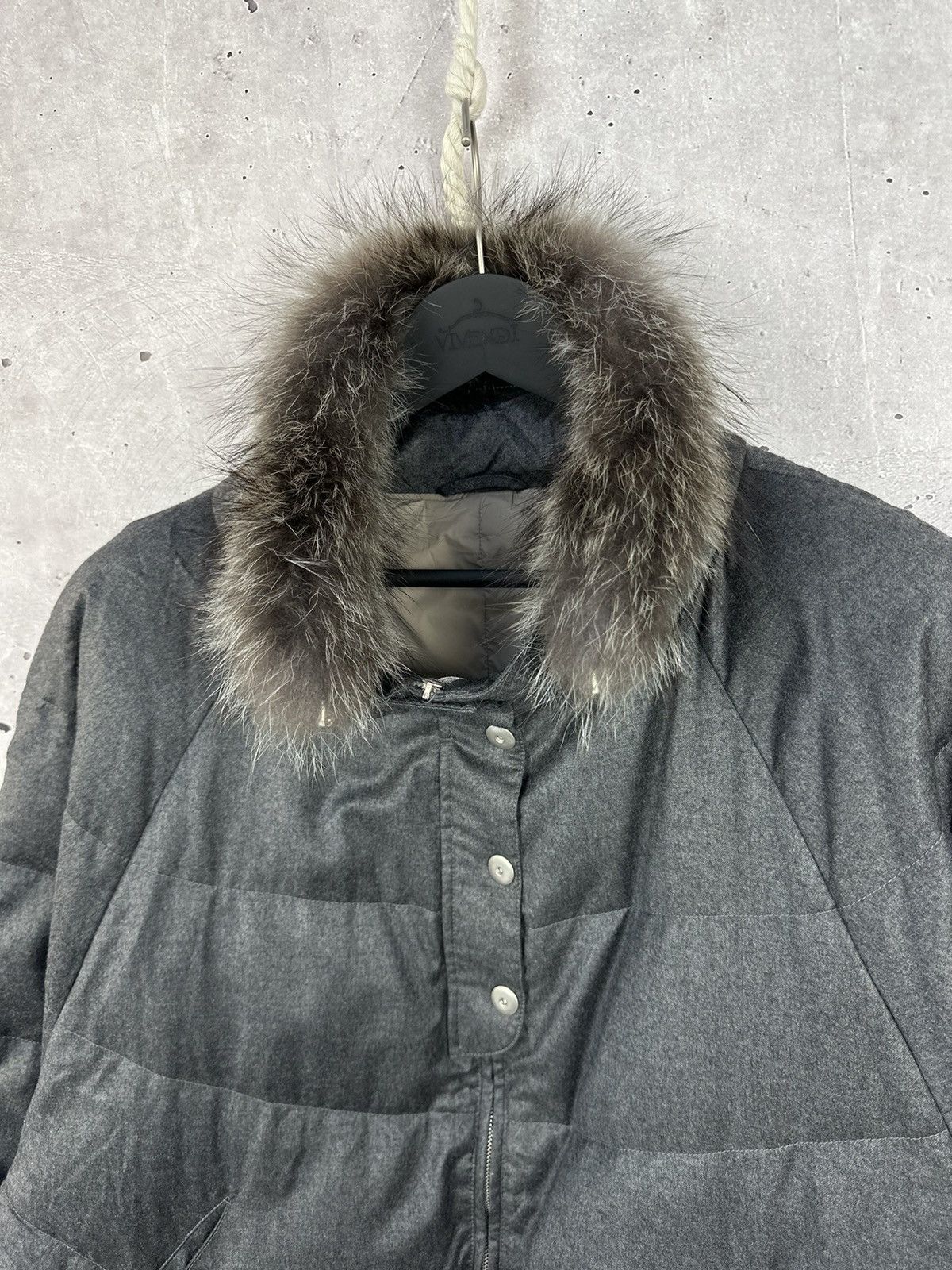 Brunello Cucinelli Brunello Cucinelli Wool Cashmere Blend Puffer Poncho Jacket Size XL / US 12-14 / IT 48-50 - 3 Thumbnail