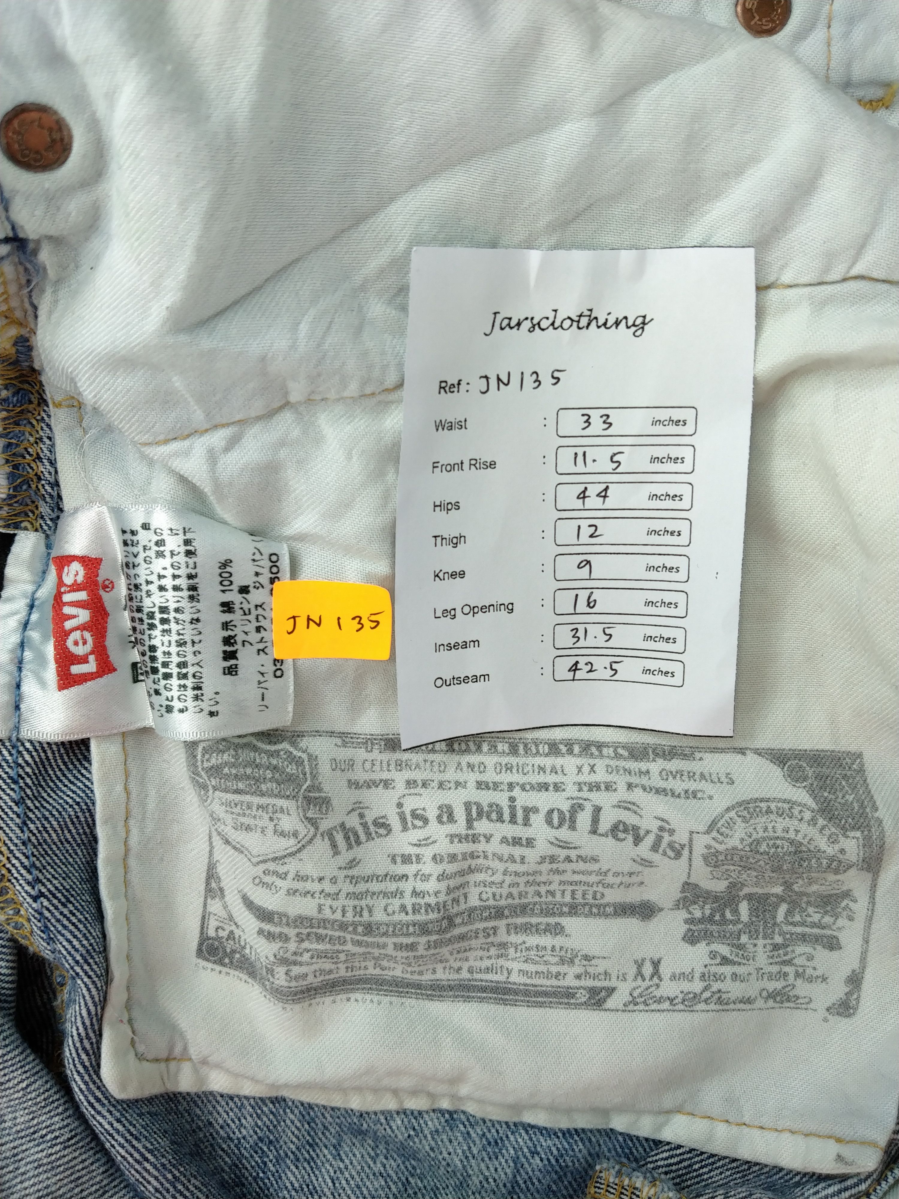 Japanese Brand Vintage Levi's 501 Distressed Denim 33x31.5 -JN135 Size US 33 - 12 Thumbnail
