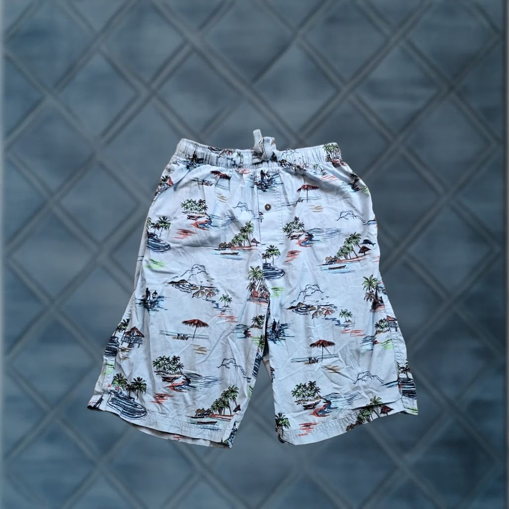 Tommy Bahama Tommy Bahama Sleep Shorts Mens Small Blue Cotton Pockets Island Print Lounge Shorts Size US 29 - 1 Thumbnail