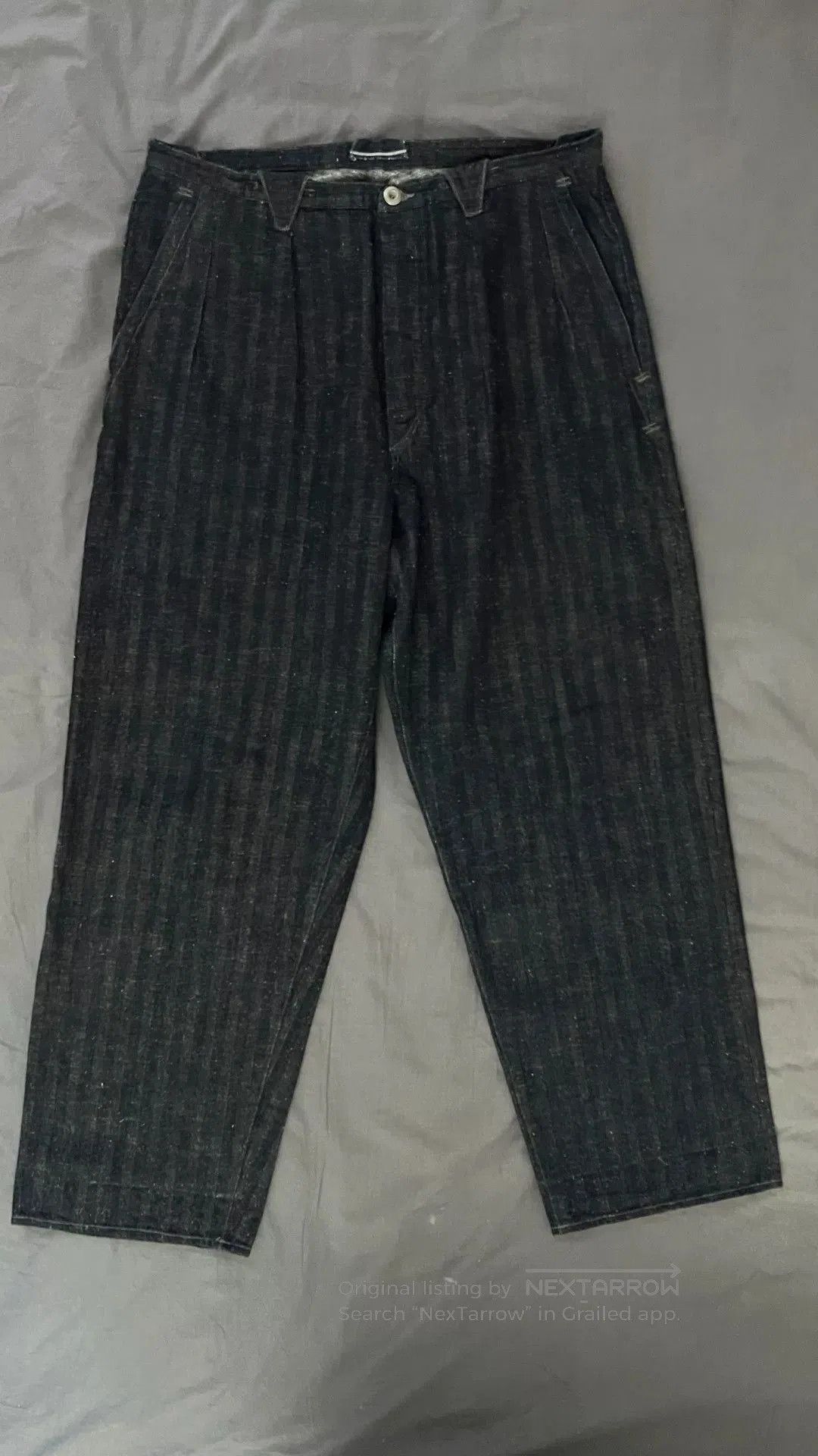 Japanese Brand Blue Dyed Wide-Leg Denim Pants. Size 29" - 3 Thumbnail