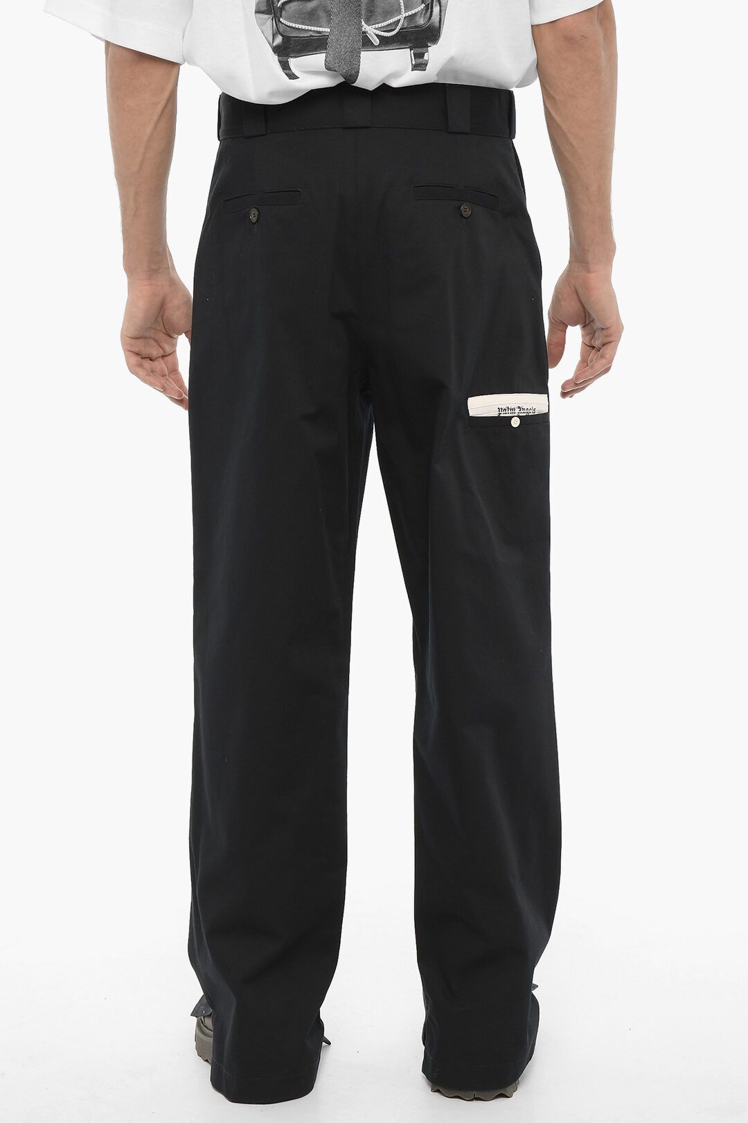 Palm Angels og1mm0825 High-Waisted Straight Leg Pant in Blue Size US 32 / EU 48 - 2 Thumbnail
