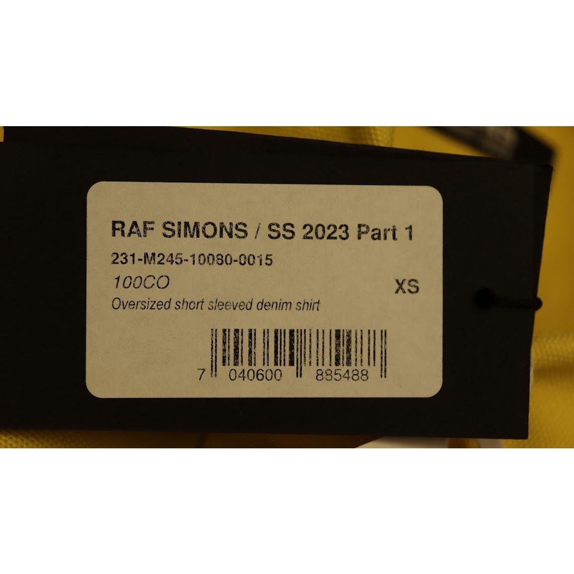 Raf Simons o1rshd1 Camicia Oversized Short Sleeved Shirt in Yellow Size US XS / EU 42 / 0 - 10 Thumbnail