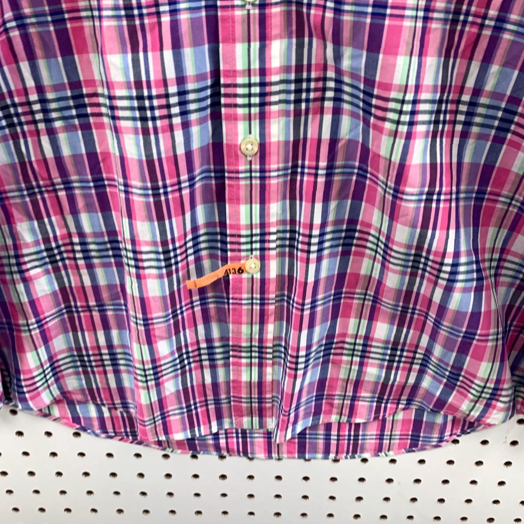 Polo Ralph Lauren Polo Ralph Lauren Button-Down Shirt Mens Medium Pink Plaid Long Sleeve 22x30.5 Vintage? Size US M / EU 48-50 / 2 - 7 Thumbnail