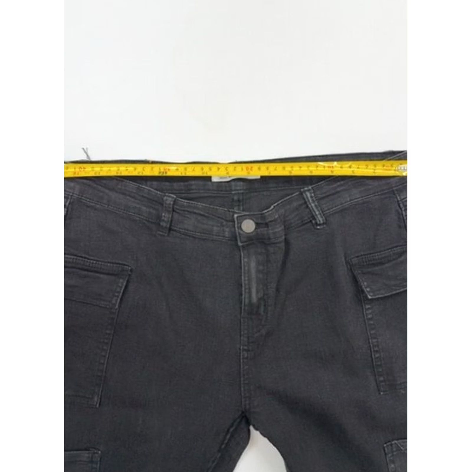 Zara Zara Black Cargo Denim Jeans Size 36 Button Closure Dark Wash Boys Size US 36 / EU 52 - 7 Thumbnail