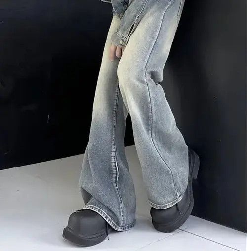 Japanese Brand × Jean Y2k 90s Flare Baggy Jeans Unisex Size US 28 / EU 44 - 3 Thumbnail