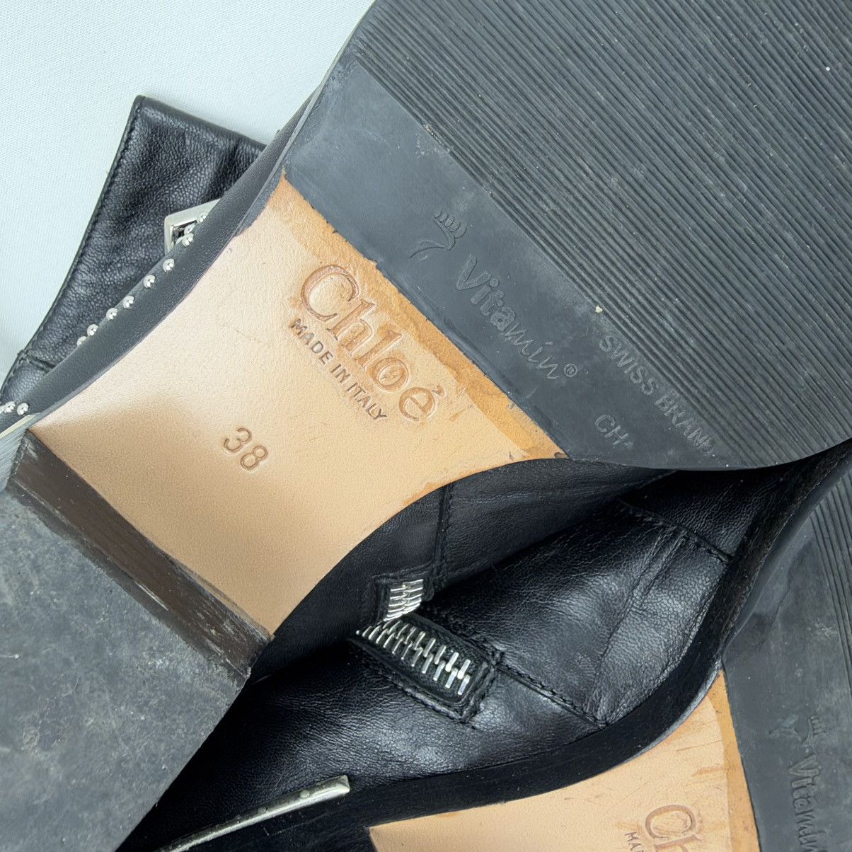 Chloe Chloé Susanna Studded Leather Ankle Boots Size US 8 / IT 38 - 8 Thumbnail