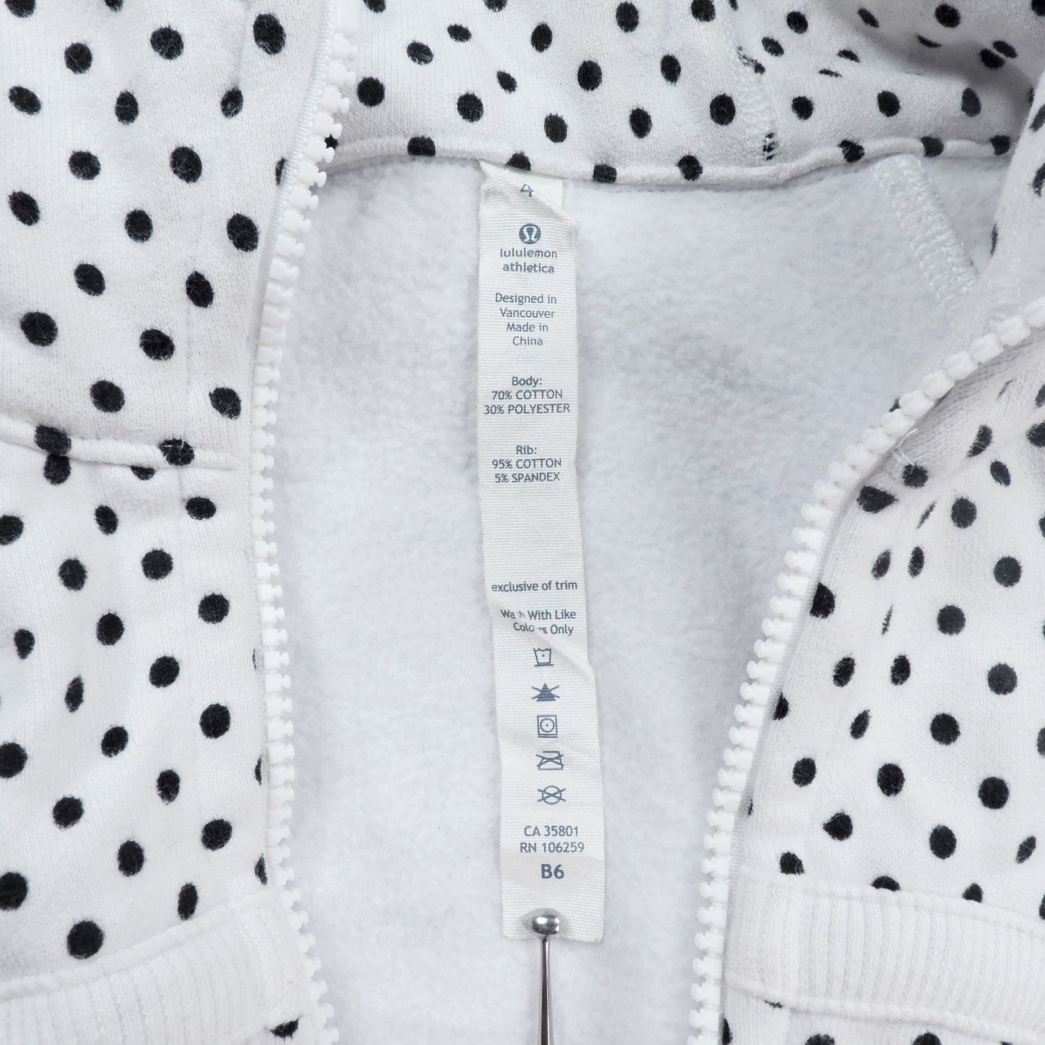 Lululemon LULULEMON SCUBA STRETCH DOT PRINTED TWIN STRIPE ZIP-HOODIE Size M / US 6-8 / IT 42-44 - 3 Thumbnail