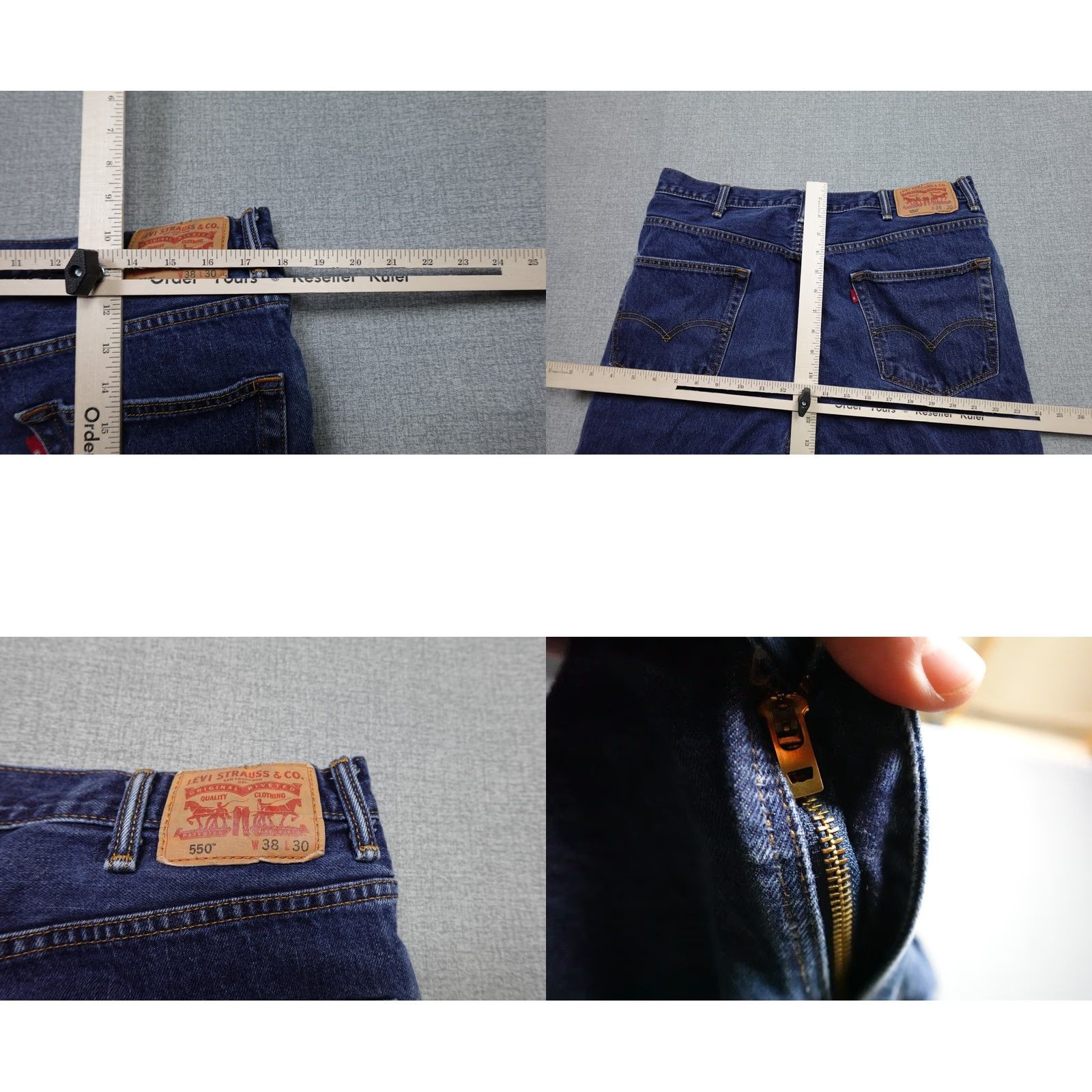 Levi's Levi's 550 Jeans Mens 38x30 Blue Relaxed Fit Dark Wash Western Cowboy Rancher Jeans Size US 38 / EU 54 - 8 Thumbnail