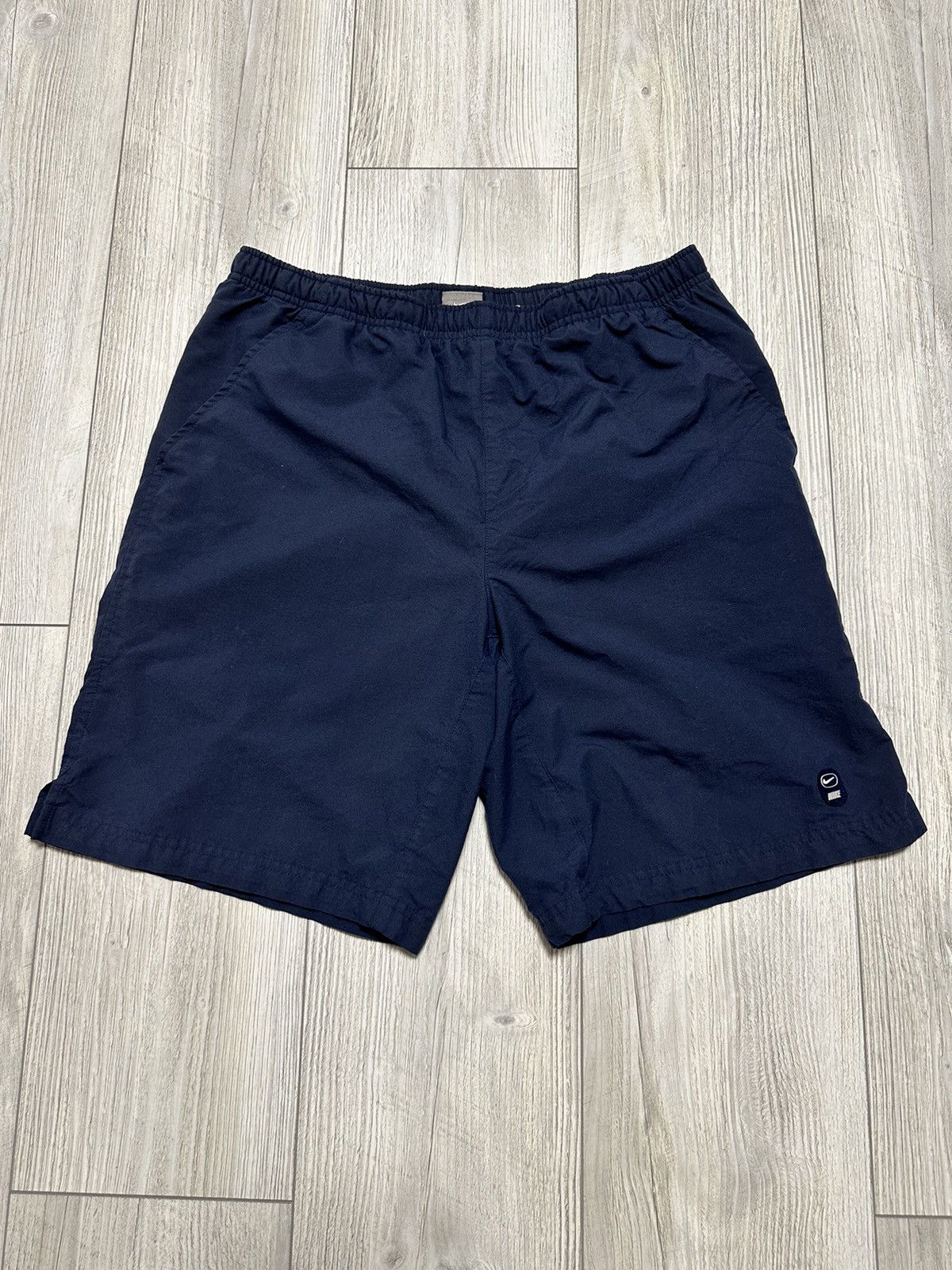 Nike × Vintage Vintage Nike Nylon Shorts Embroidered Swoosh Logo Size US 32 / EU 48 - 1 Thumbnail