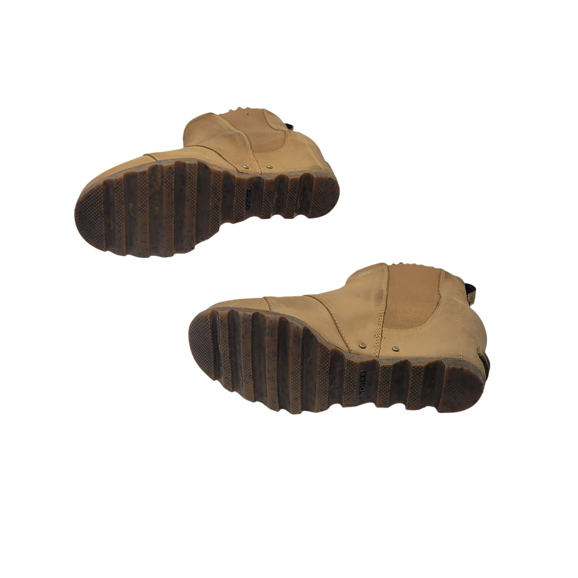 SOREL Sorel Womens Leather Lea Wedge Booties Elk Curry Sz 9.5 Mad Size US 9.5 / IT 39.5 - 13 Thumbnail