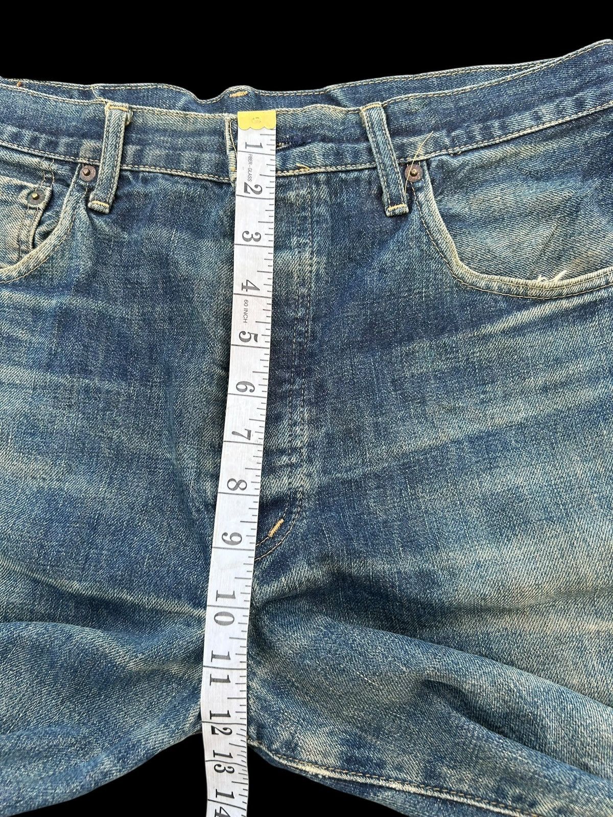 Japanese Brand × Kapital × Vintage Vintage Levis Big E Buckle Back Distressed Short Denim Size US 32 / EU 48 - 15 Thumbnail
