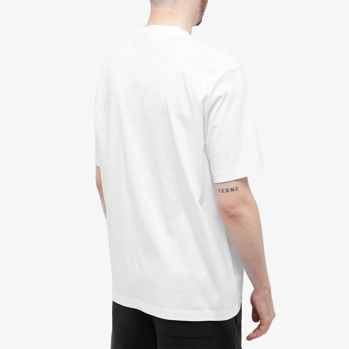 Lanvin oc11z0426 Logo Embroidered Cotton T-Shirt in White Size US S / EU 44-46 / 1 - 4 Thumbnail