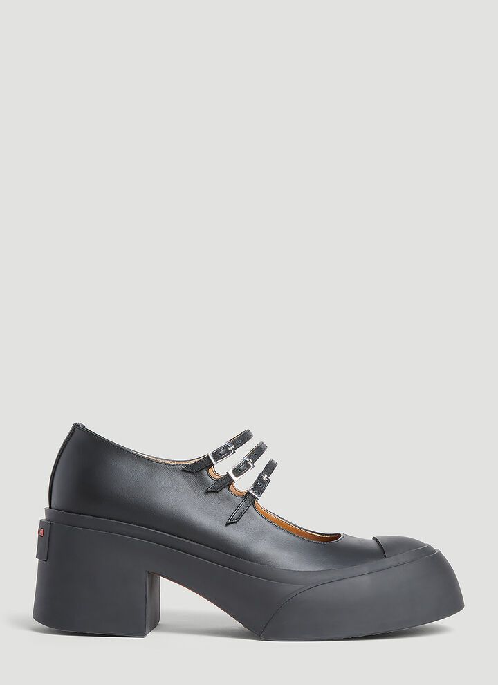 Marni o1w1db11125 Triple Buckle Mary Jane Shoes in Black Size US 8 / IT 38 - 2 Thumbnail