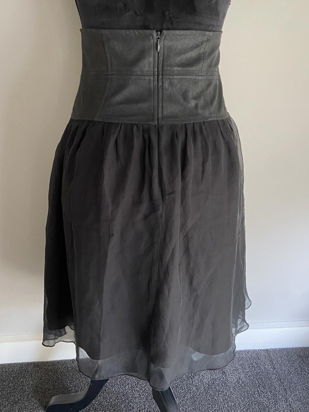 Bardo Bardot Skirt Drop Waist Linen Black - Sz AU/UK 8 US 4 Size 27" / US 4 / IT 40 - 3 Thumbnail