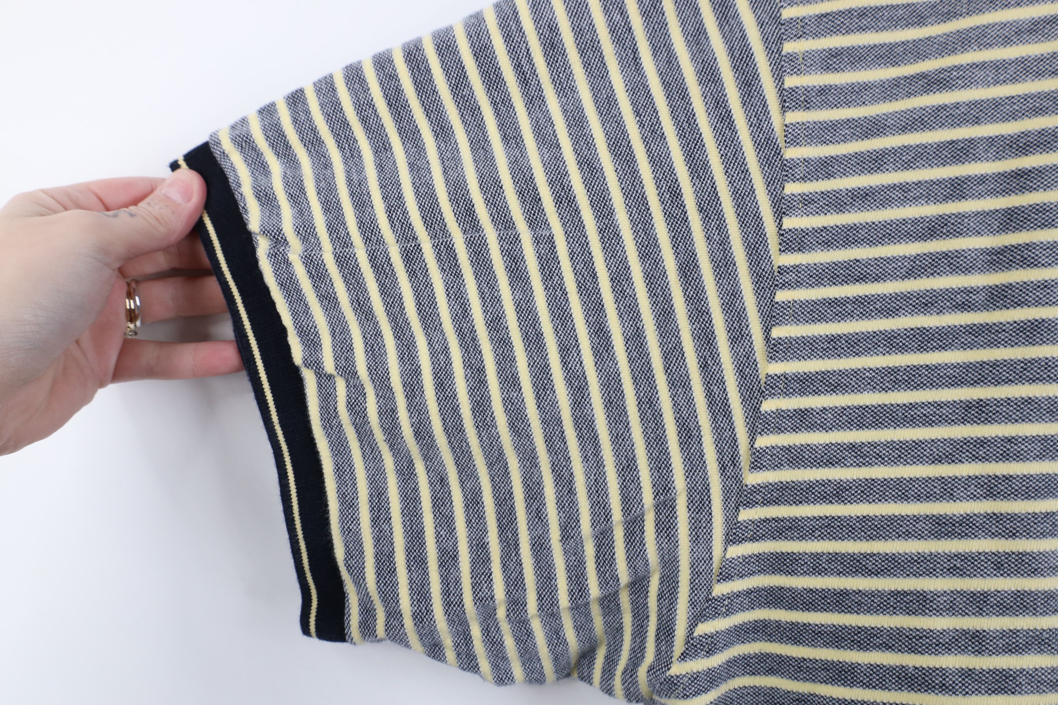 Vintage Vintage 90s Streetwear Ribbed Knit Striped Golf Polo Shirt Size US XXL / EU 58 / 5 - 8 Thumbnail