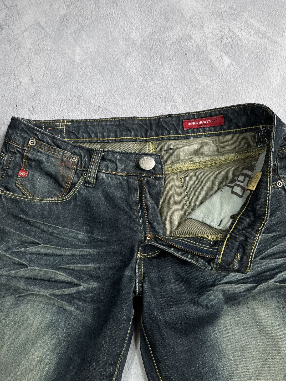 Japanese Brand × Miss Sixty Vintage Y2K Miss Sixty low rise faded denim jeans size 30 Size 30" / US 8 / IT 44 - 8 Thumbnail