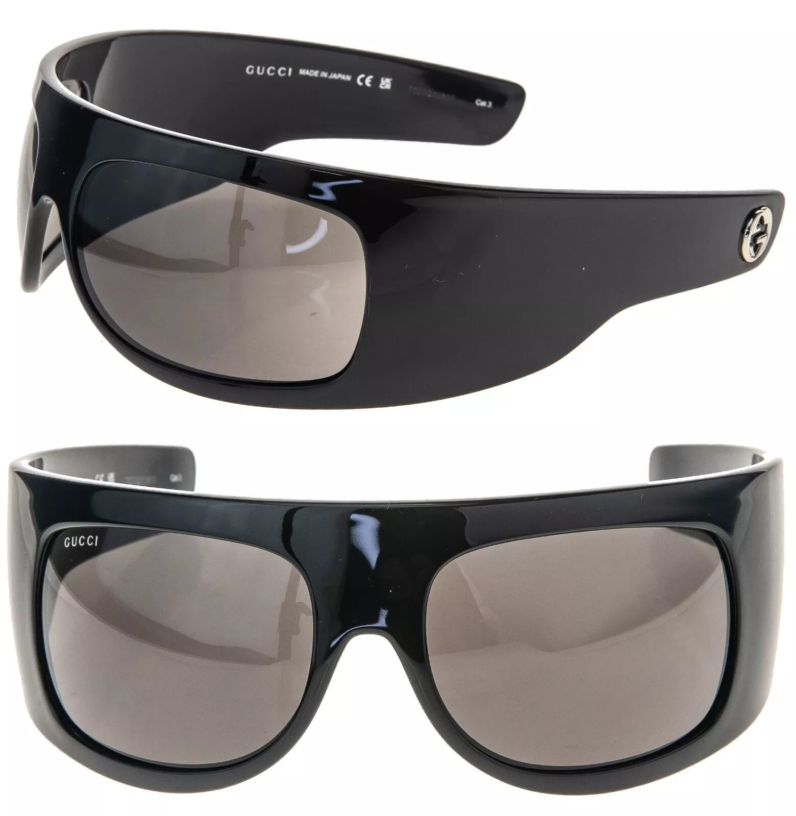 Gucci GUCCI 1633 Black Wrap Mask Unisex Fashion GG1633S 004 Size ONE SIZE - 1 Thumbnail