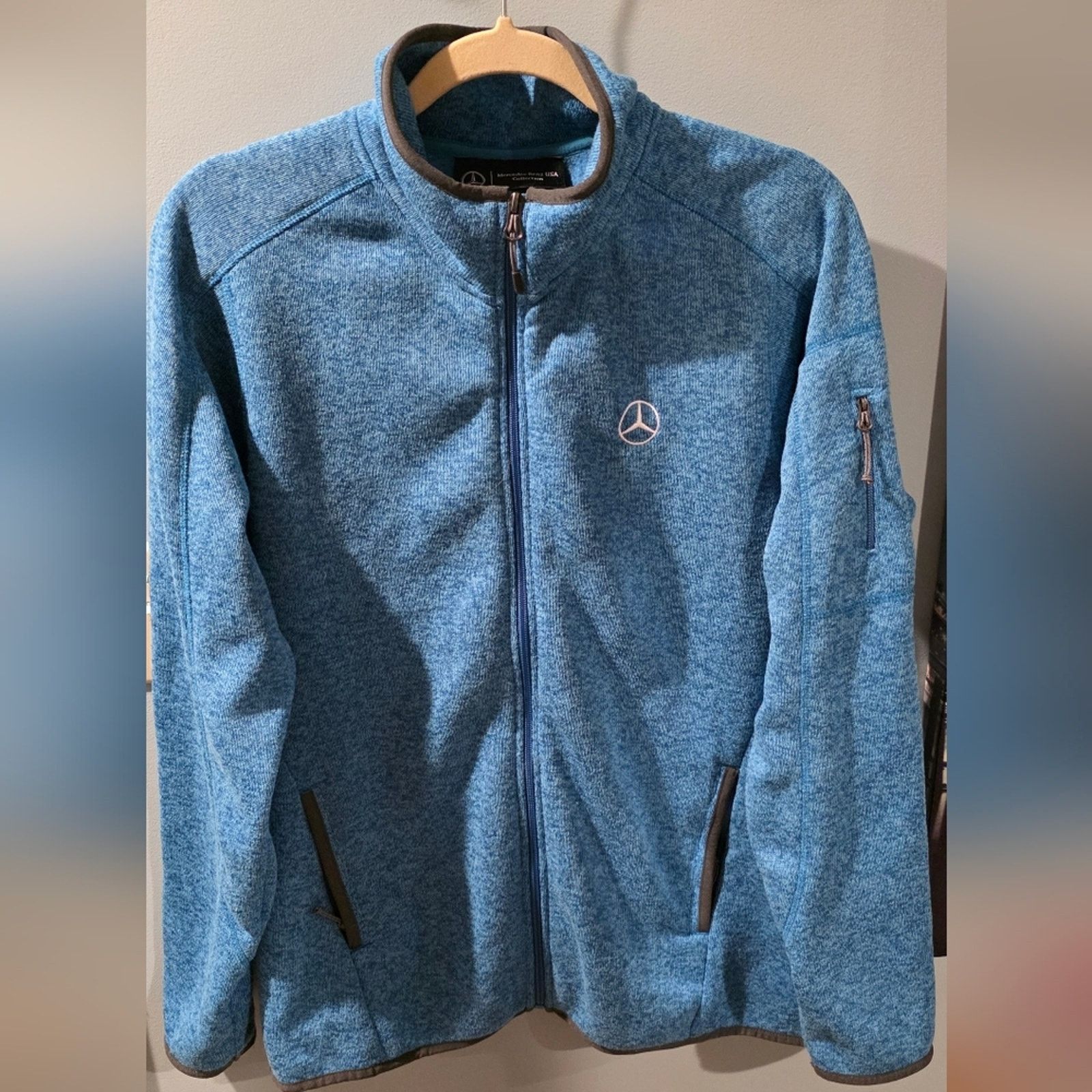 Mercedes-Benz Mercedes‑Benz Women's Blue Fleece Jacket | Fits Like An XL Size XXL / US 16-18 / IT 52-54 - 1 Thumbnail