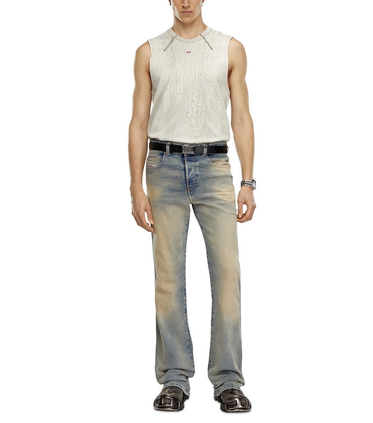 Diesel Diesel 1998 D-Buck Bootcut Fit Jeans in Medium Blue 32x32 Size US 32 / EU 48 - 7 Thumbnail