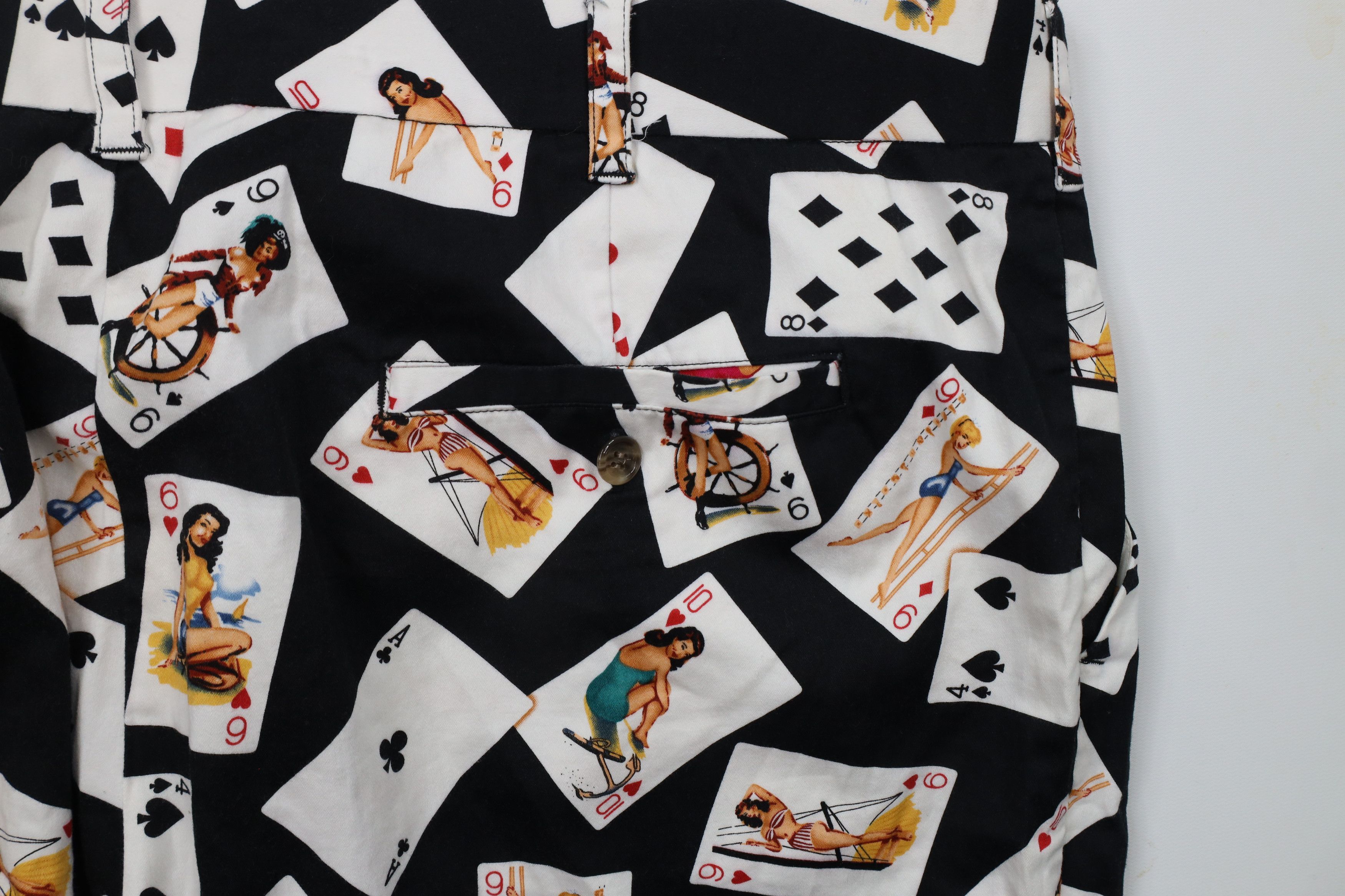 Vintage Loudmouth Golf Pinup Girl Card Poker Golfing Chino Pants Size US 42 / EU 58 - 15 Thumbnail