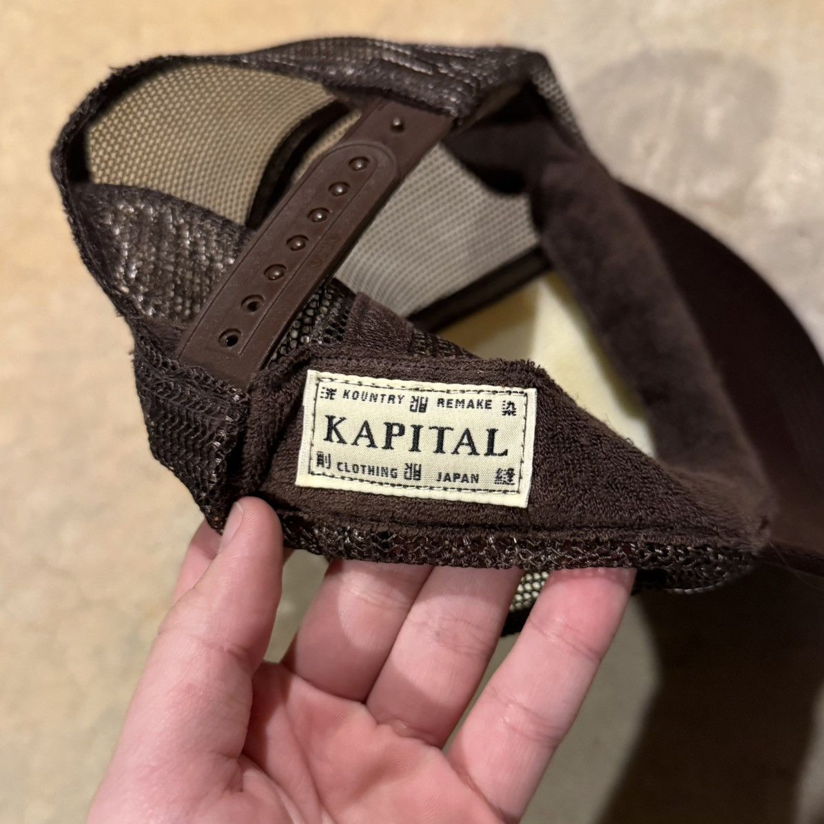 Kapital Kapital Working Hero Mesh Trucker Hat Brown Size ONE SIZE - 6 Thumbnail