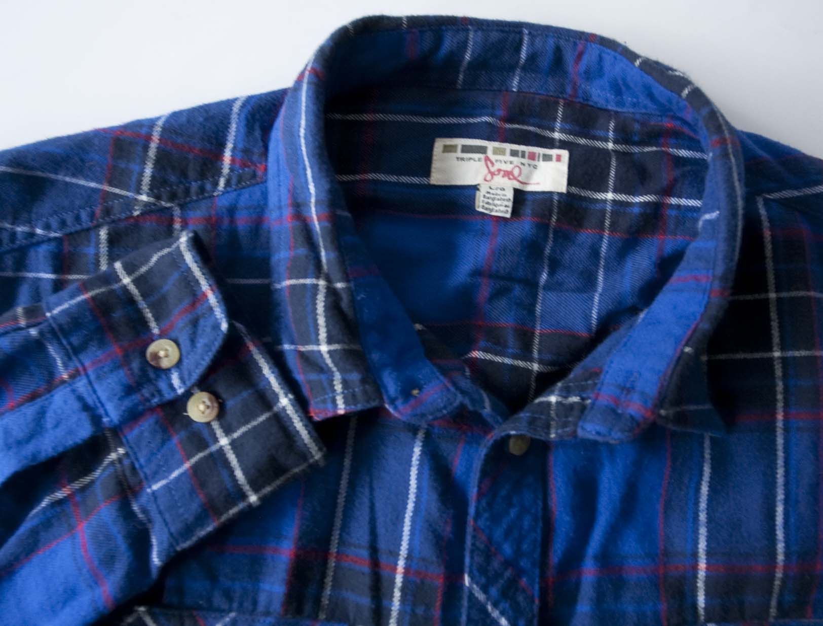 Triple 5 Soul Tripe Five Soul Shirt Flannel Size L Blue Plaid Size US L / EU 52-54 / 3 - 5 Thumbnail