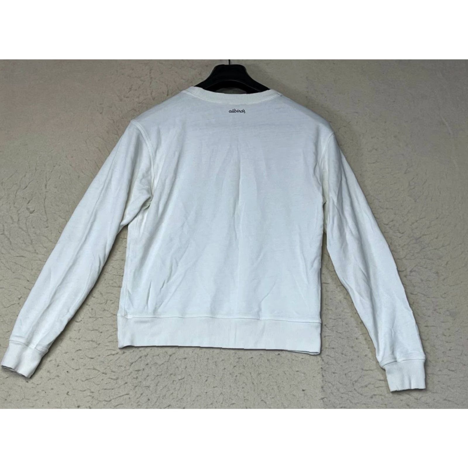 Allbirds Allbirds Sweatshirt White Crewneck Pullover Slim Small Women Dolman Sleeve Solid Knit Cotton Blend Size S / US 4 / IT 40 - 2 Thumbnail