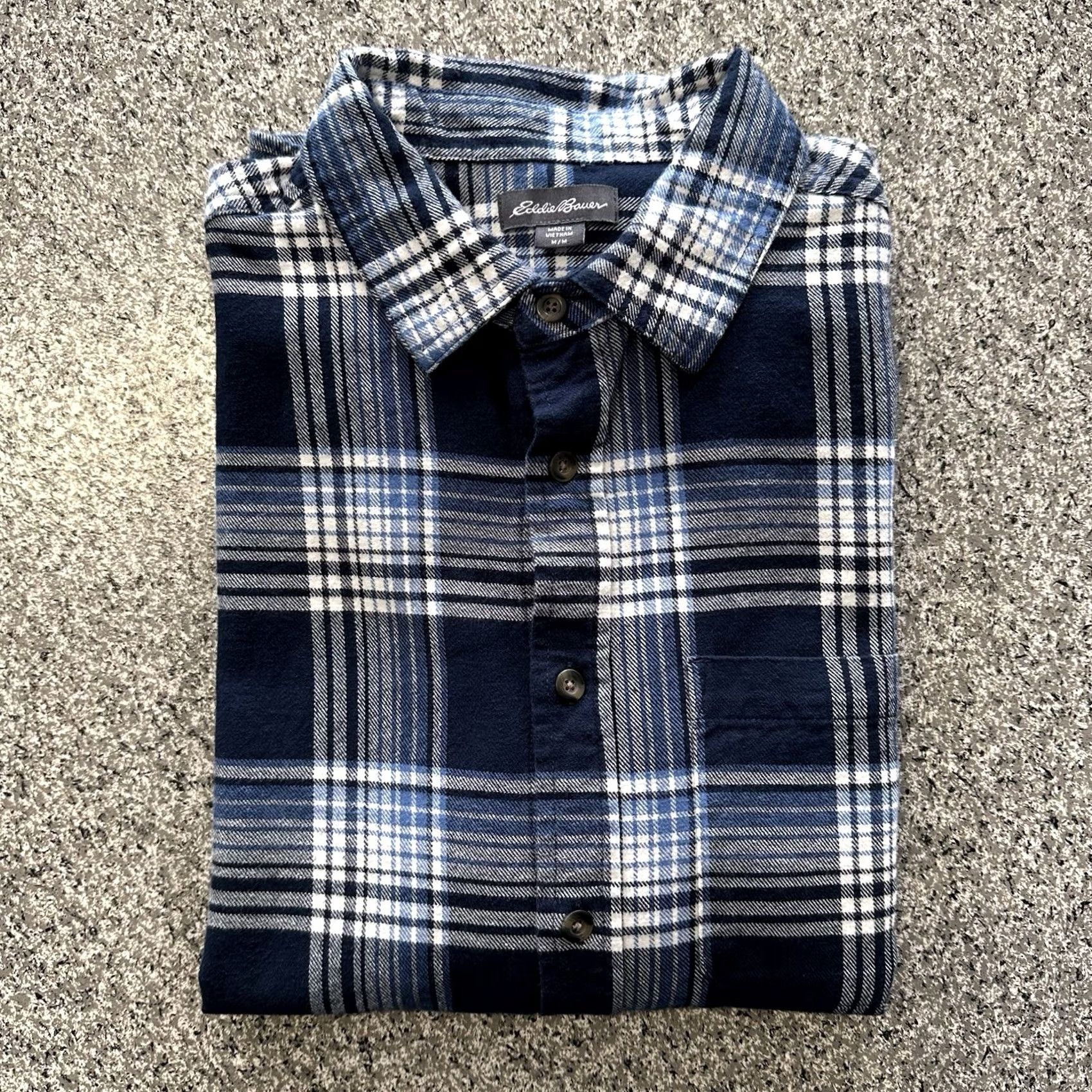 Eddie Bauer Eddie Bauer Shirt Mens M Flannel Plaid Button Up Blue Cotton Size US M / EU 48-50 / 2 - 2 Thumbnail