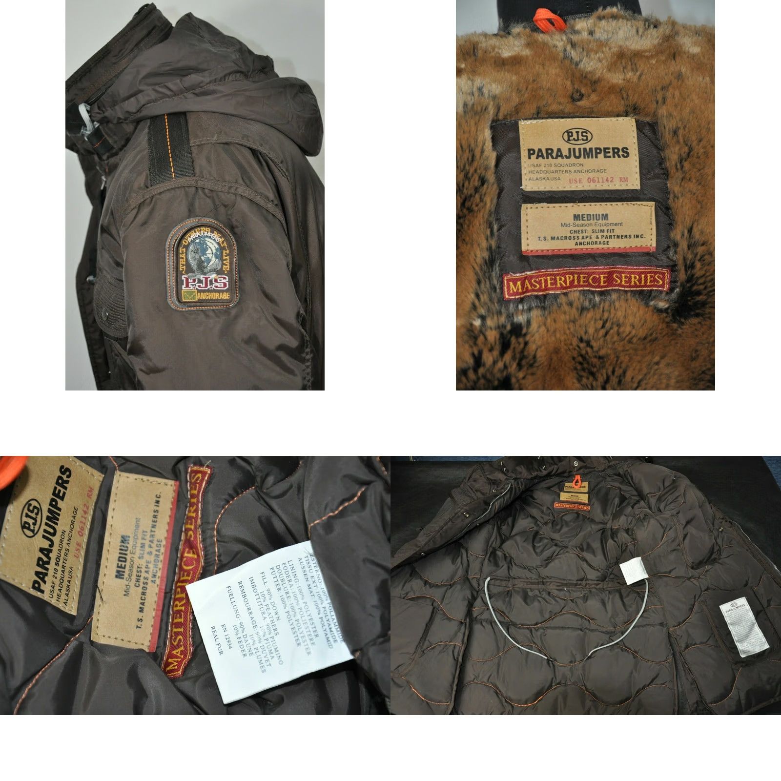 Parajumpers PARAJUMPERS Masterpiece Series Women's Winter Down Parka Jacket Brown M Size M / US 6-8 / IT 42-44 - 8 Thumbnail